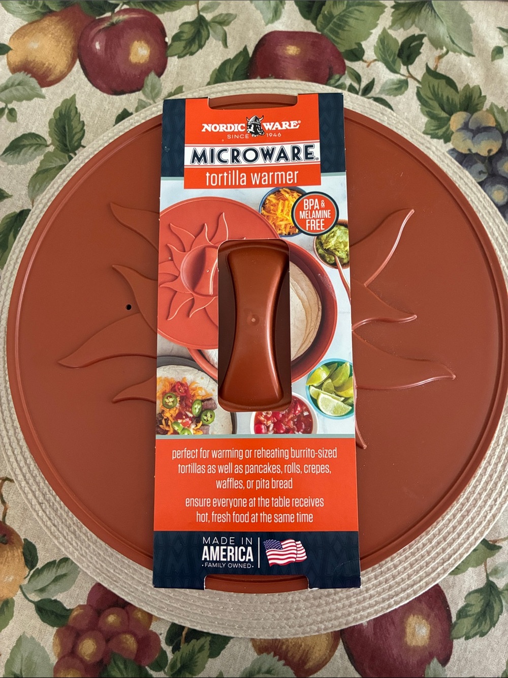 Nordic Ware Microware Tortilla Warmer in Terracotta